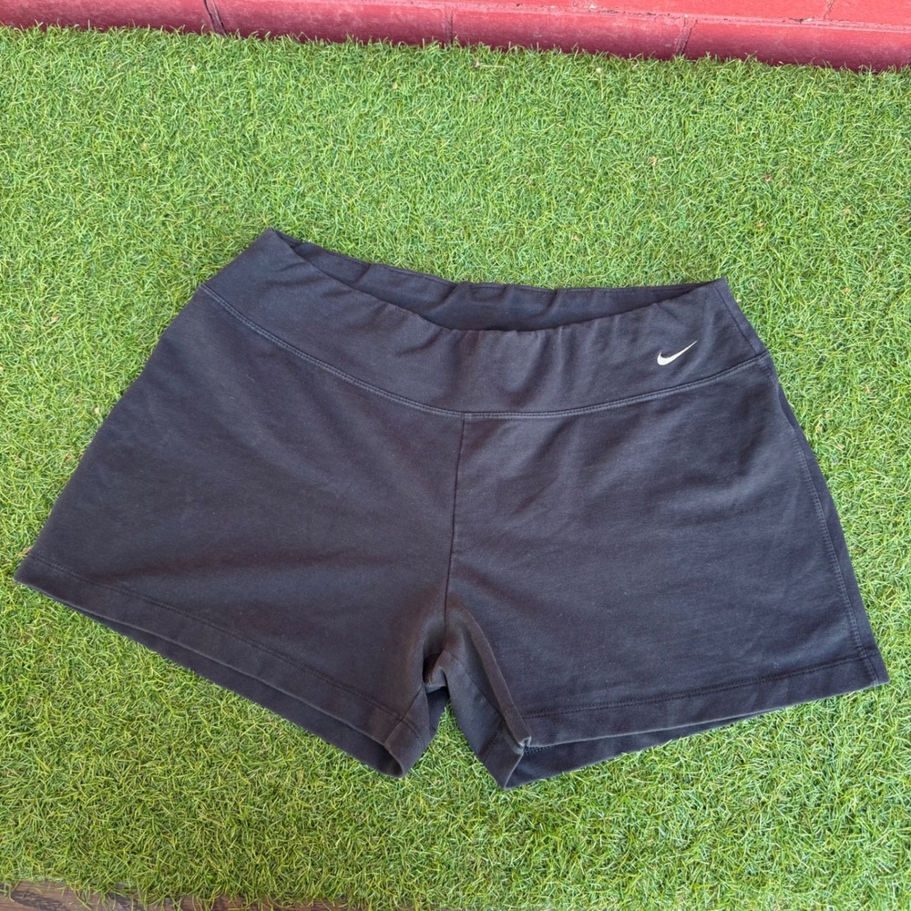Vintage Y2K Nike Sporty Shorts Womens XL Black‎ Dri Fit Dry Yoga Volleyball